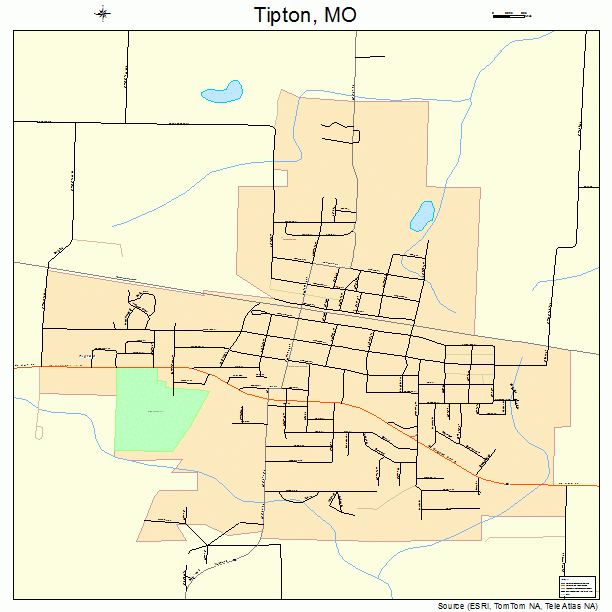 Tipton, MO street map