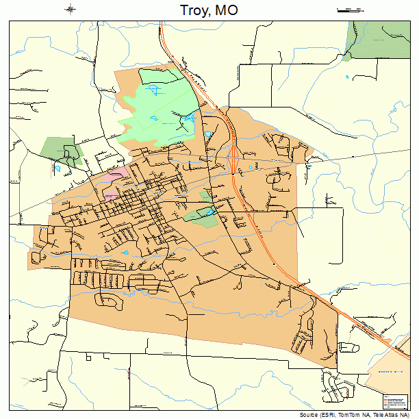 Troy, MO street map