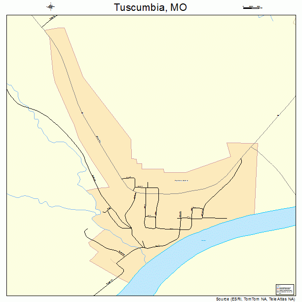 Tuscumbia, MO street map