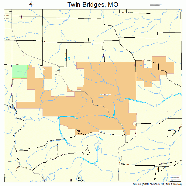 Twin Bridges, MO street map