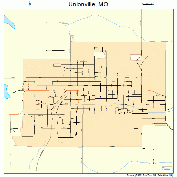Unionville, MO street map