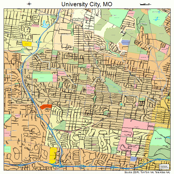 University City, MO street map