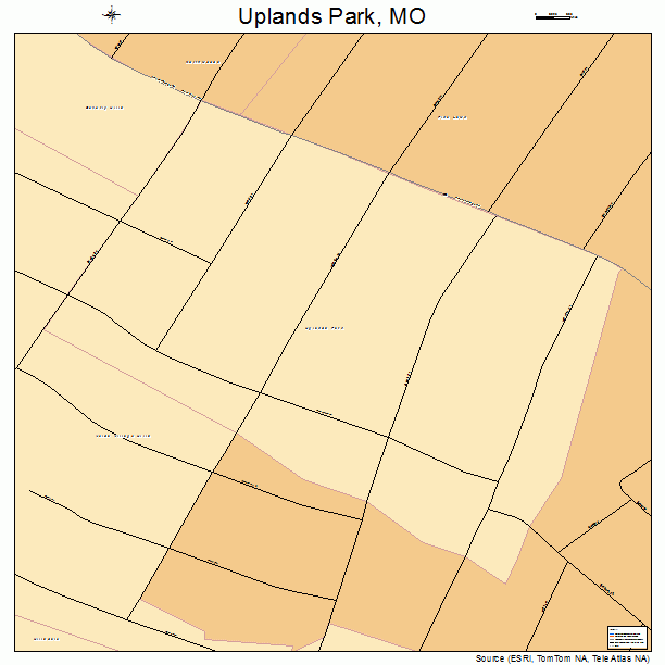 Uplands Park, MO street map