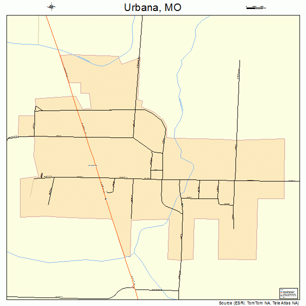 Urbana, MO street map