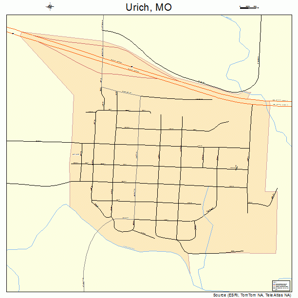 Urich, MO street map