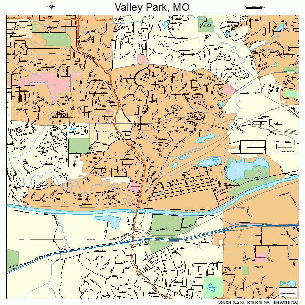 Valley Park Missouri Street Map 2975472