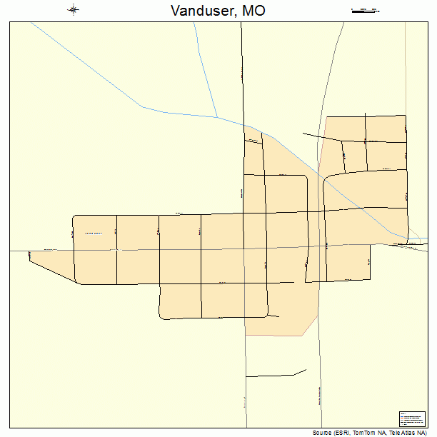 Vanduser, MO street map