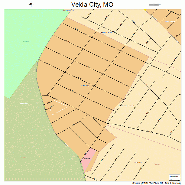 Velda City, MO street map