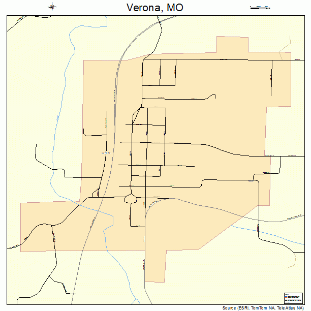 Verona, MO street map