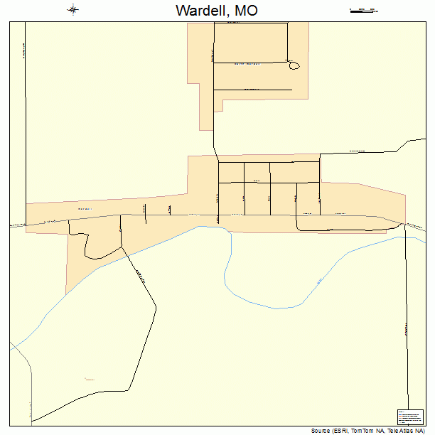 Wardell, MO street map