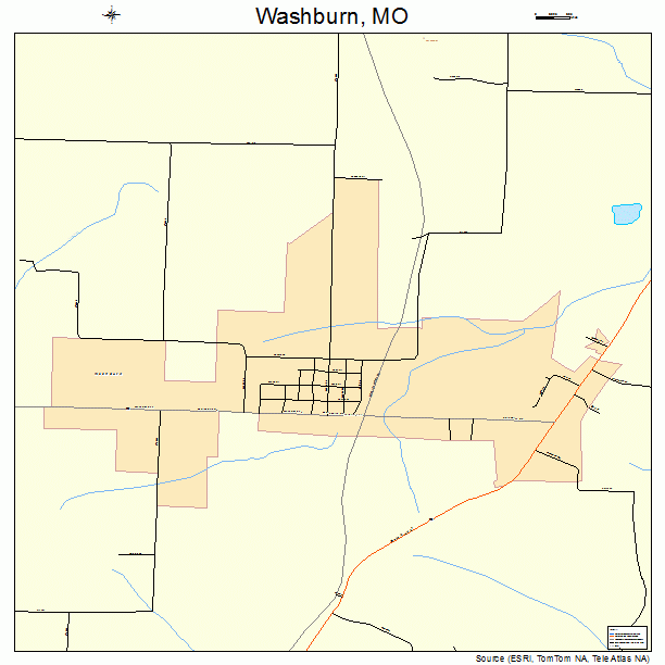 Washburn, MO street map