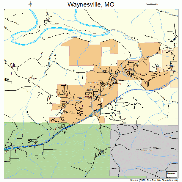 Waynesville, MO street map