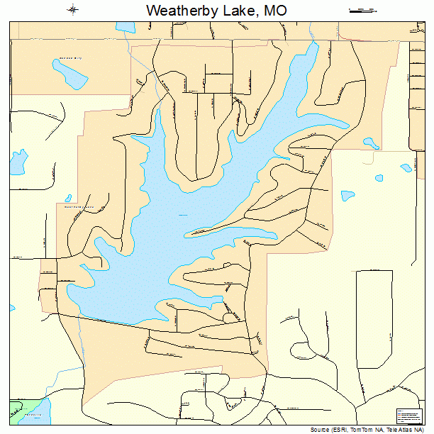 Weatherby Lake, MO street map