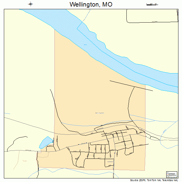 Wellington, MO street map