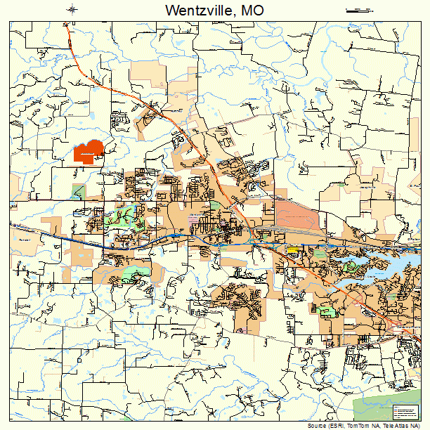 Wentzville, MO street map