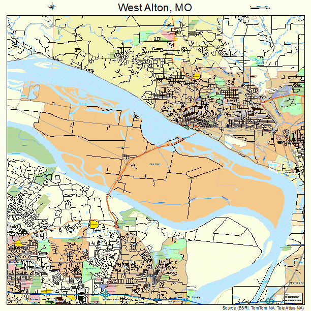 West Alton, MO street map