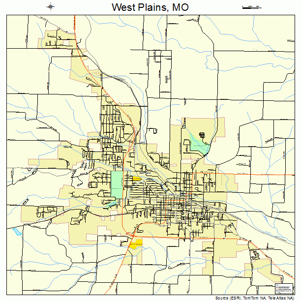 West Plains, MO street map