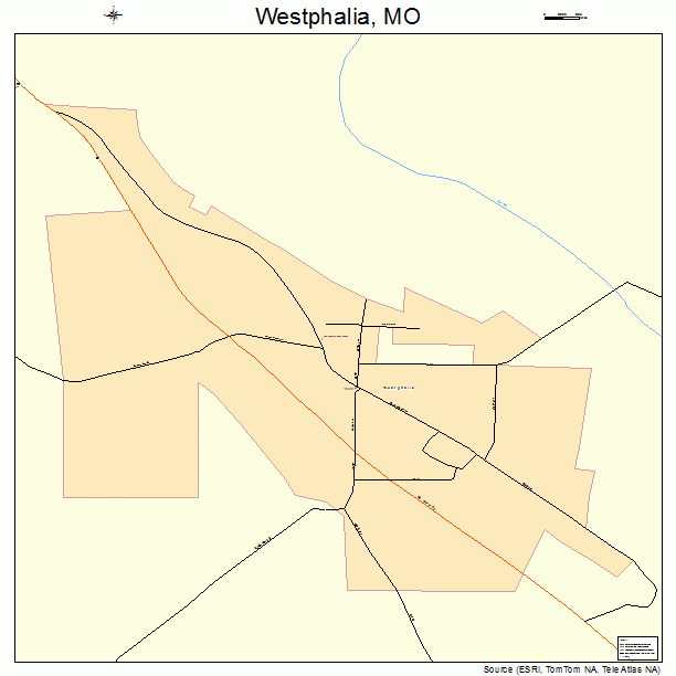 Westphalia, MO street map