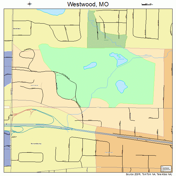 Westwood, MO street map