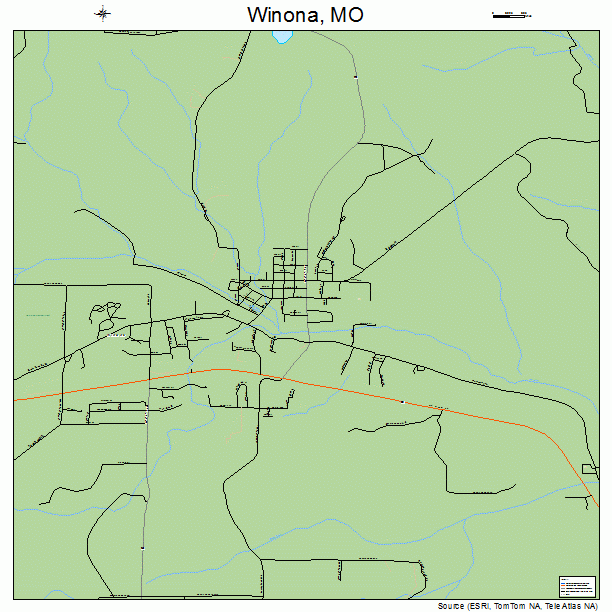Winona, MO street map