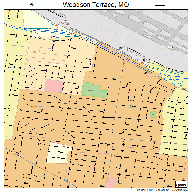 Woodson Terrace, MO street map