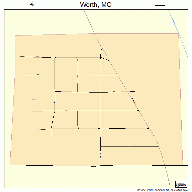 Worth, MO street map