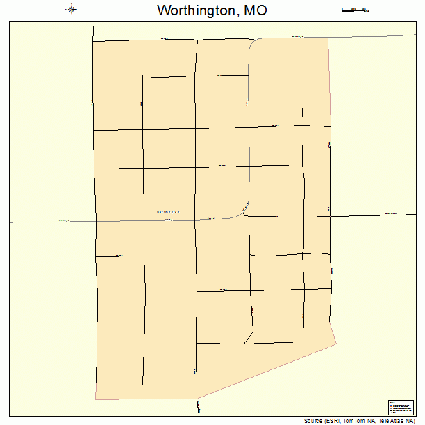 Worthington, MO street map