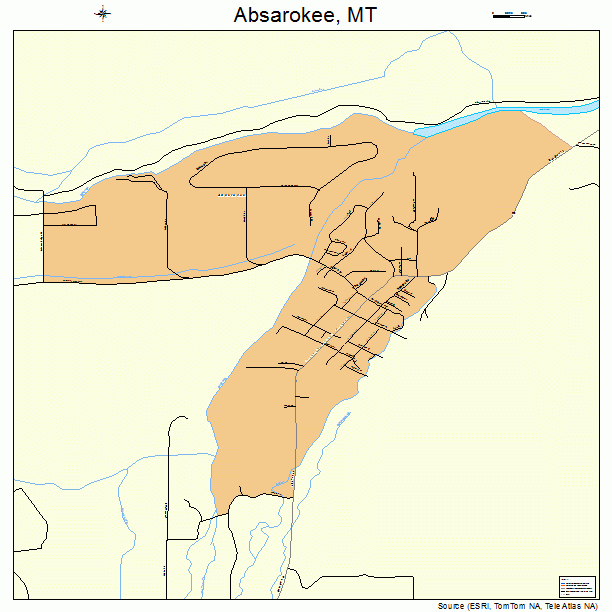 Absarokee, MT street map