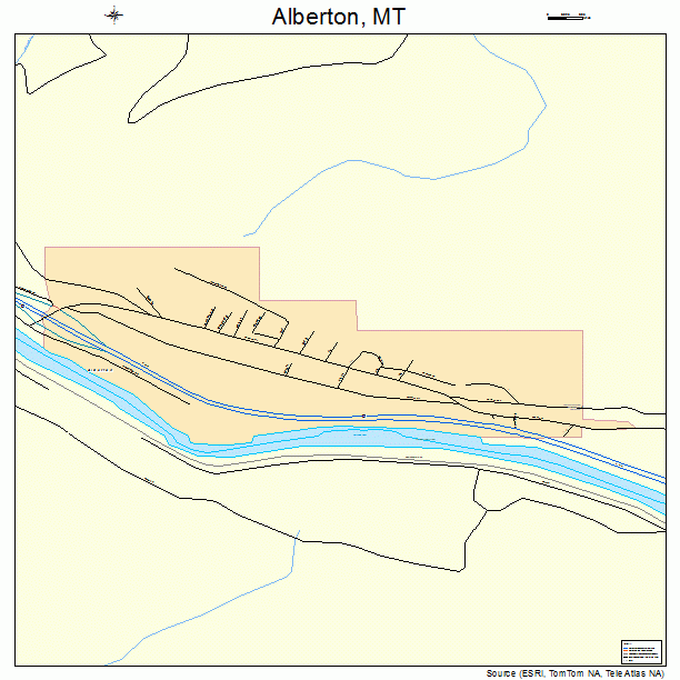 Alberton, MT street map
