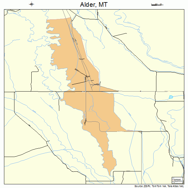 Alder, MT street map