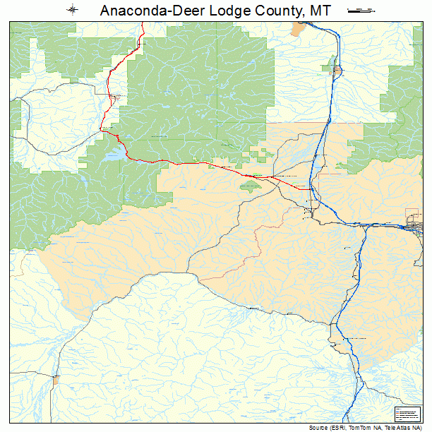 Anaconda-Deer Lodge County, MT street map