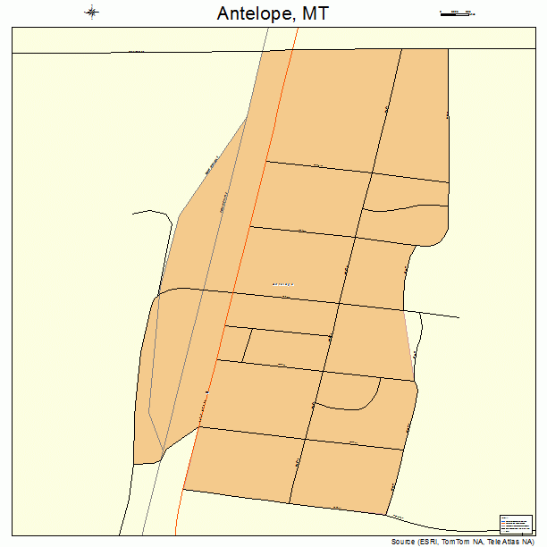 Antelope, MT street map