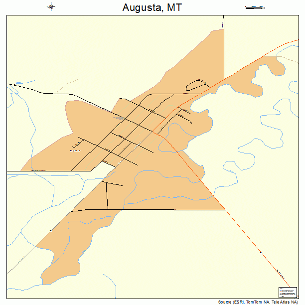 Augusta, MT street map