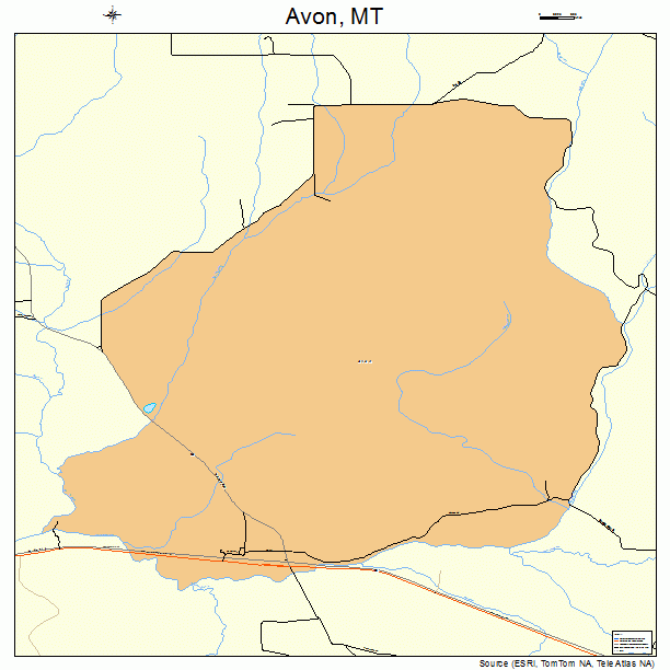 Avon, MT street map