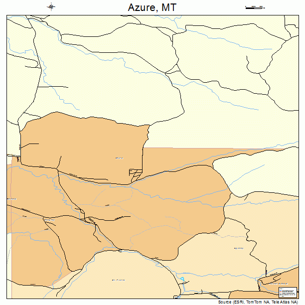 Azure, MT street map