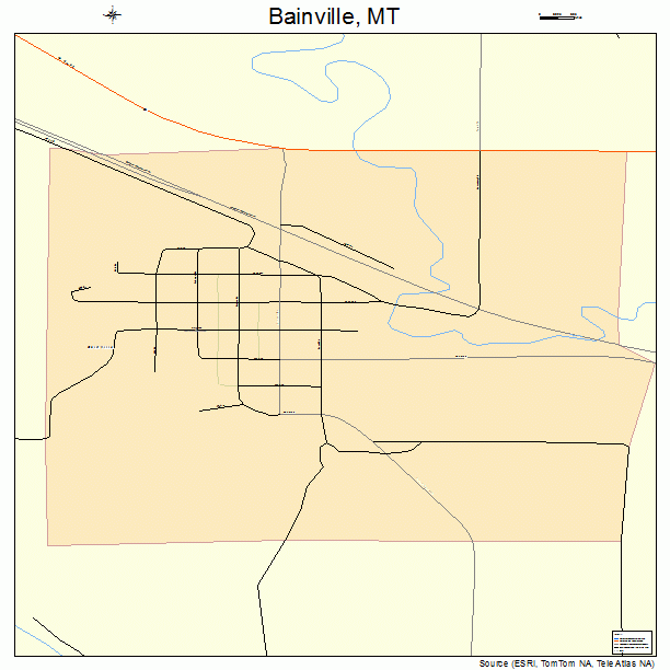Bainville, MT street map