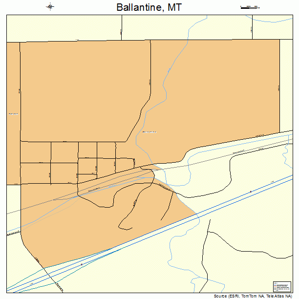 Ballantine, MT street map