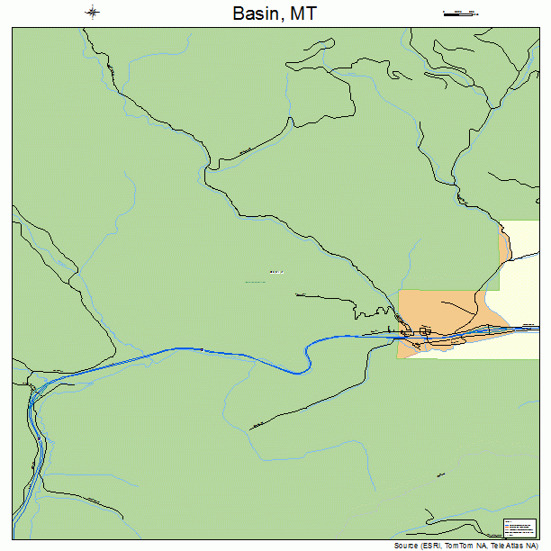 Basin, MT street map