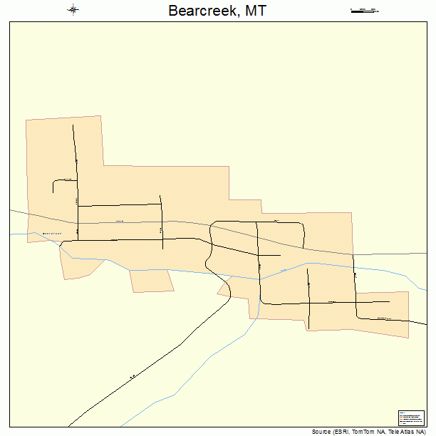 Bearcreek, MT street map