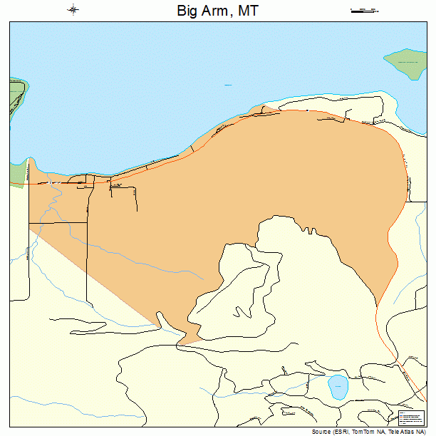 Big Arm, MT street map