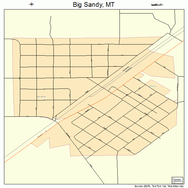 Big Sandy, MT street map