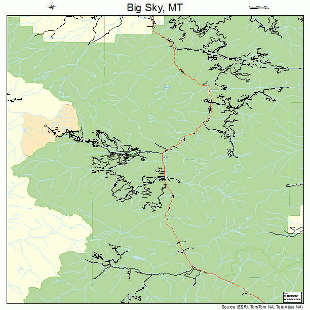 Big Sky, MT street map