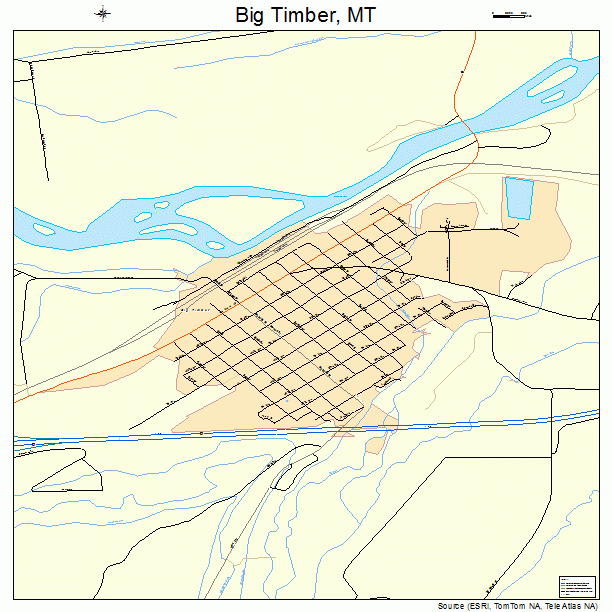 Big Timber, MT street map