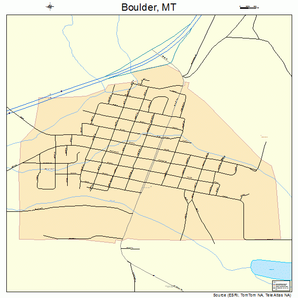 Boulder, MT street map