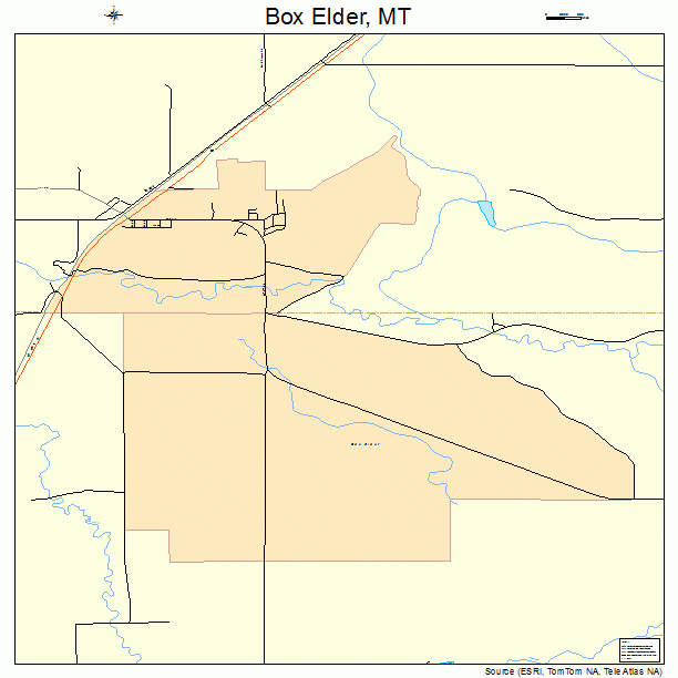Box Elder, MT street map