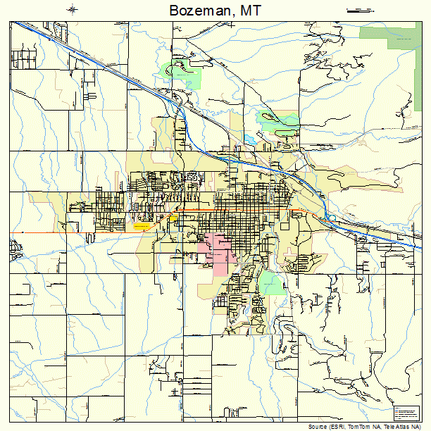 Bozeman, MT street map