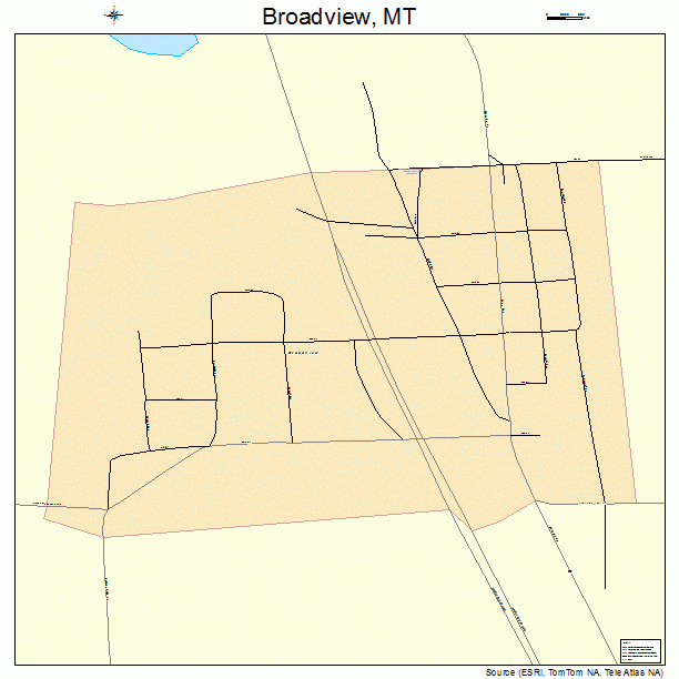 Broadview, MT street map