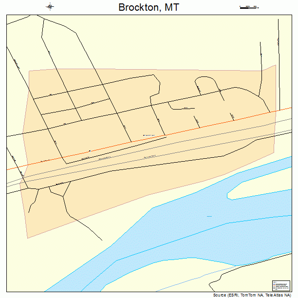Brockton, MT street map