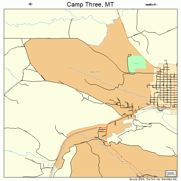 Camp Three, MT street map