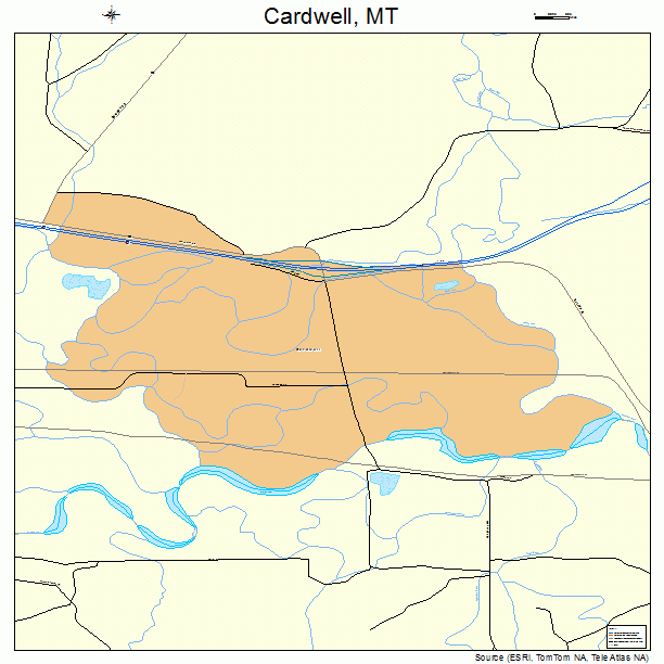 Cardwell, MT street map